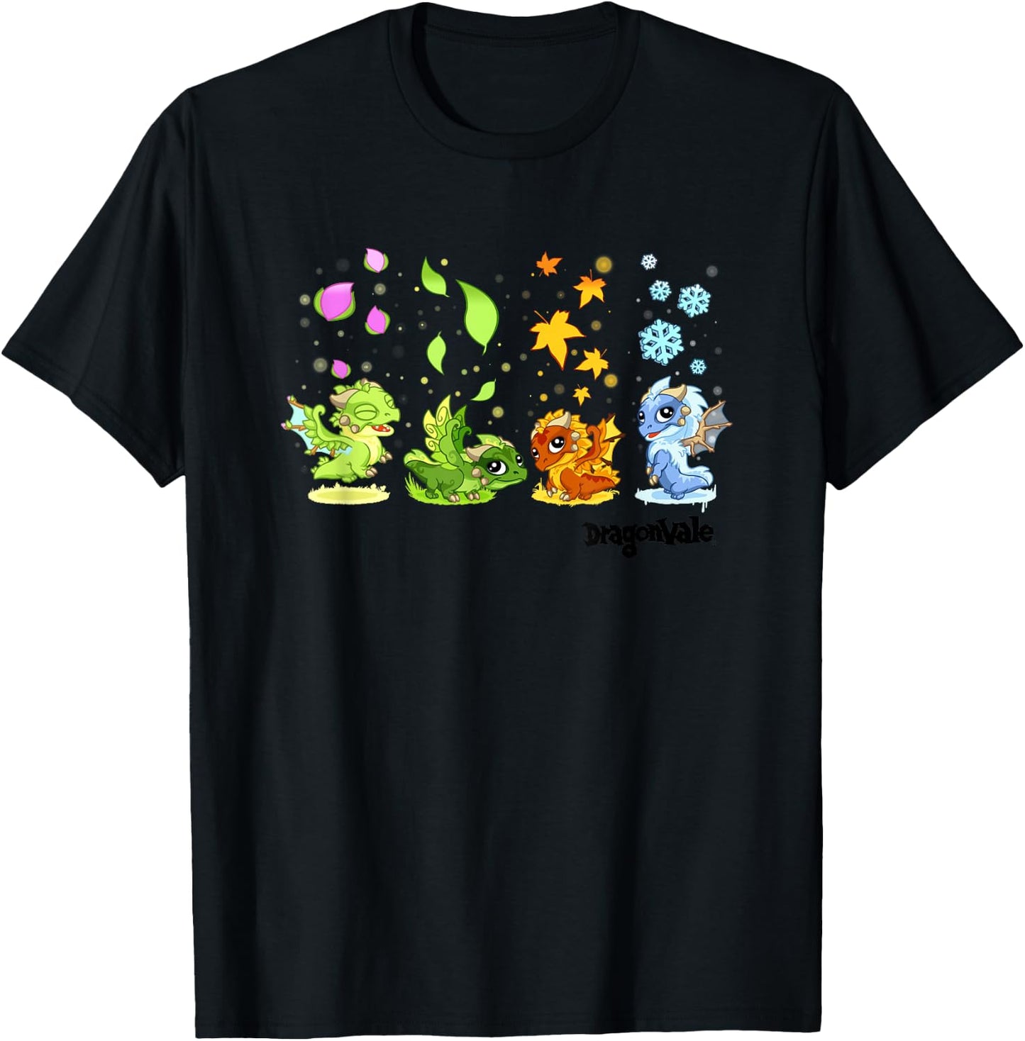 DragonVale: The Four Seasonal Dragon T-Shirt - T-Shirt | Black