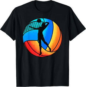 Beach Volleyball Vintage T-Shirt - T-Shirt | Black