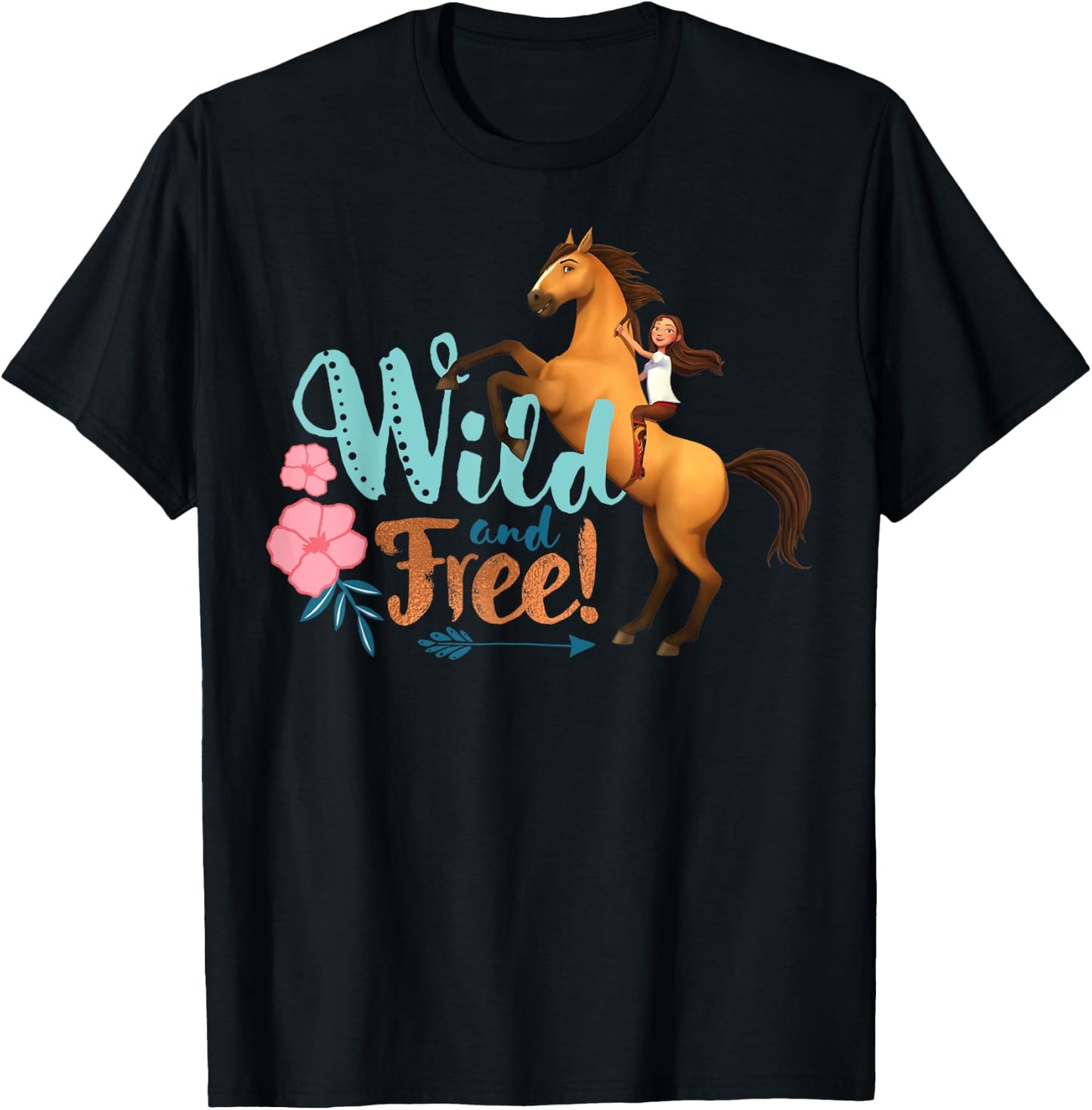 DreamWorks Spirit Riding Free Spirit Wild and Free T-Shirt - T-Shirt | Black