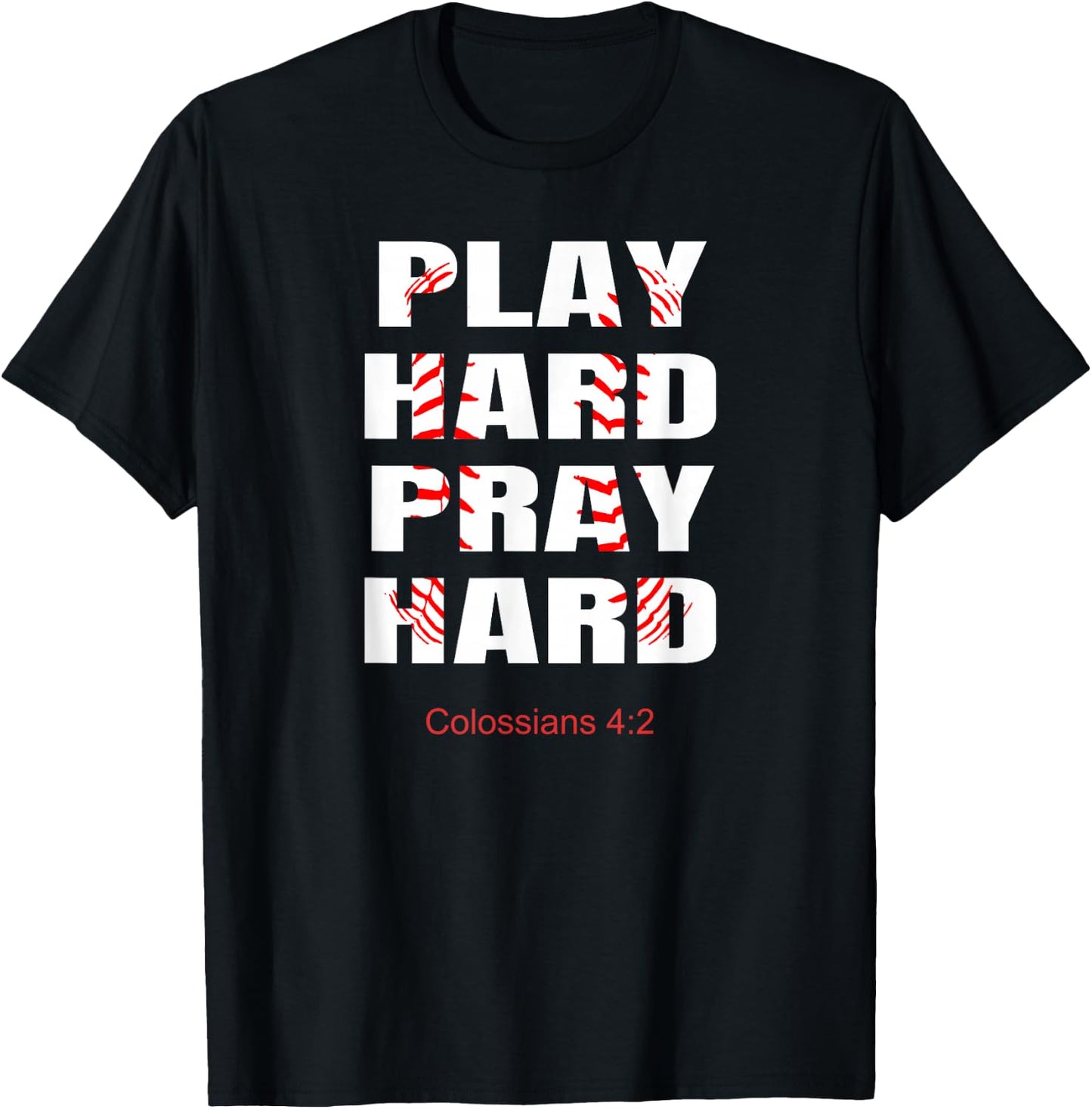 Baseball Player Christian Athletic Wear Bible Verses Athlete T-Shirt - T-Shirt | Black
