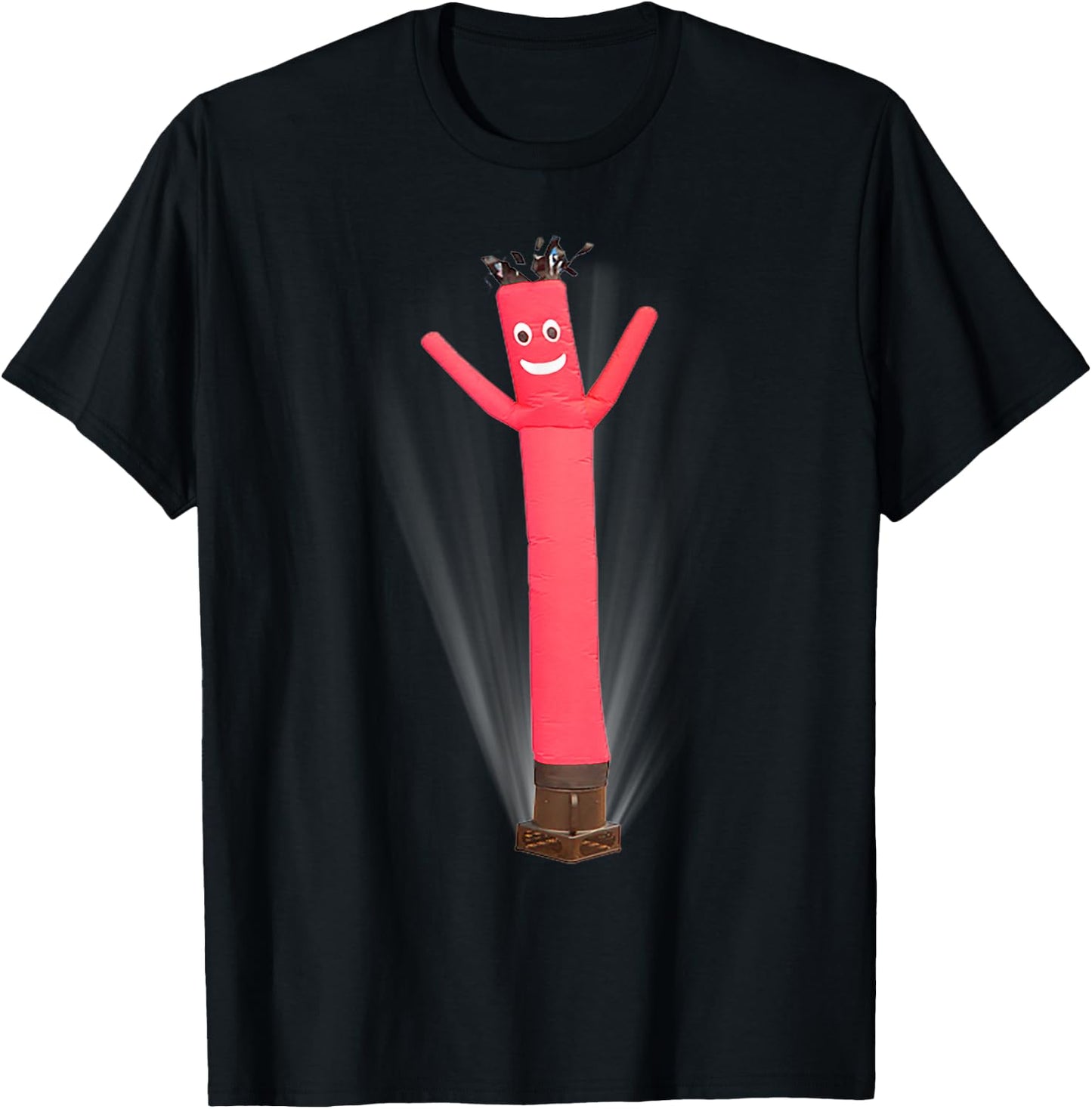 Wacky Waving Inflatable Tube Man Air Dancer Red T-Shirt - T-Shirt | Black