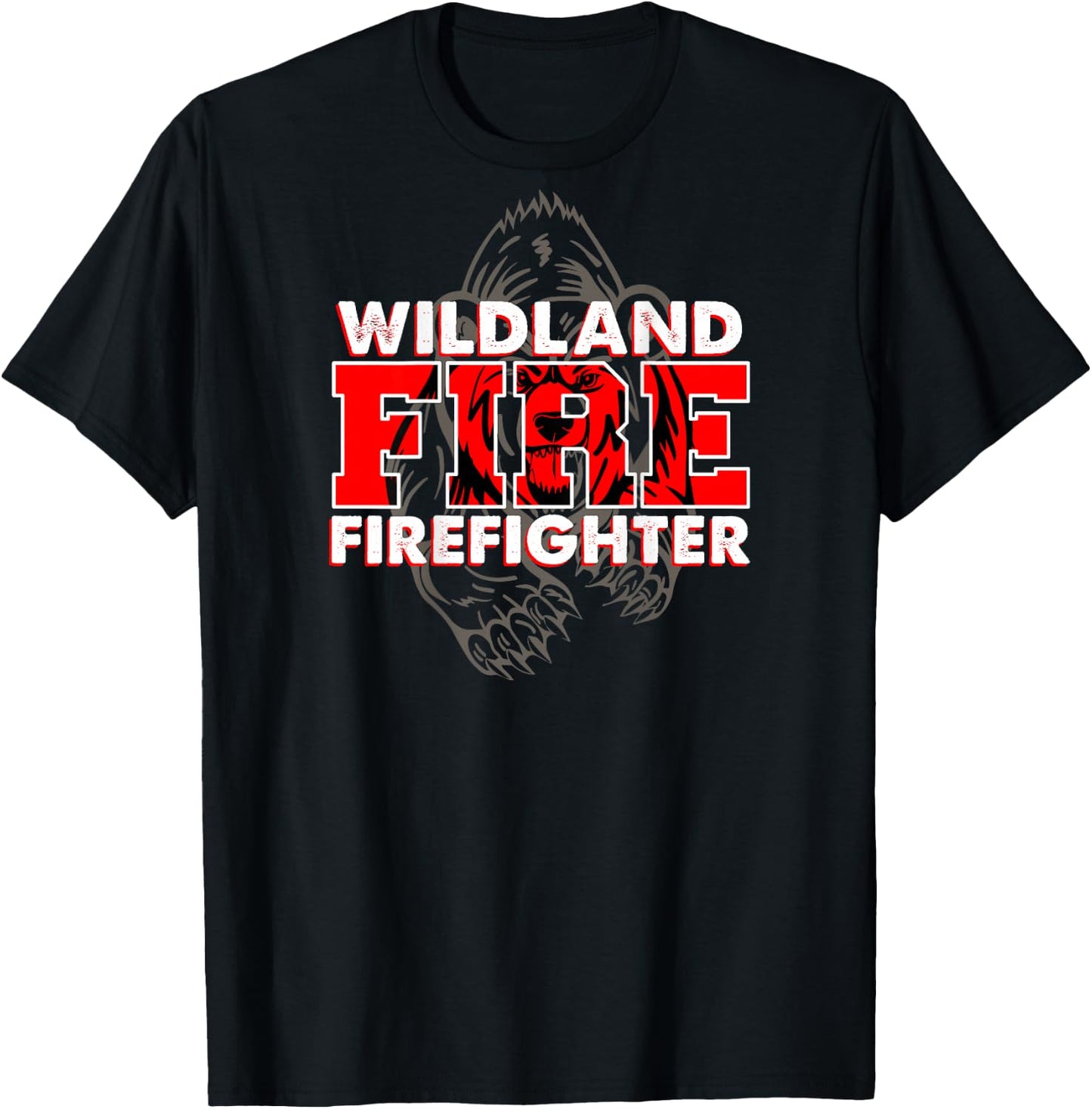 Wildland Fire Rescue Department Firefighters Firemen Uniform T-Shirt - T-Shirt | Black