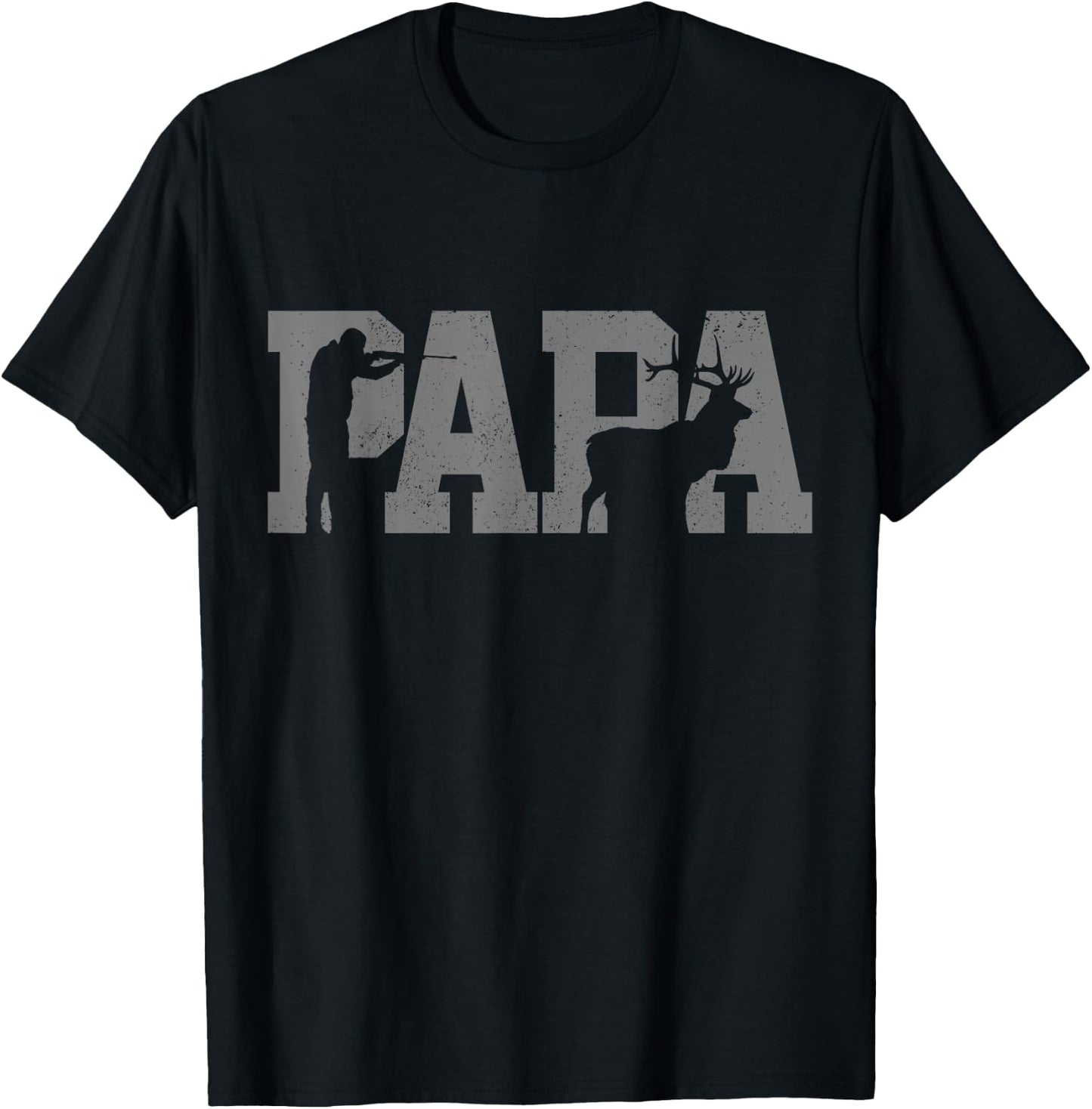 Hunter Dad Deer Father Father's Day Hunting Papa T-Shirt - T-Shirt | Black