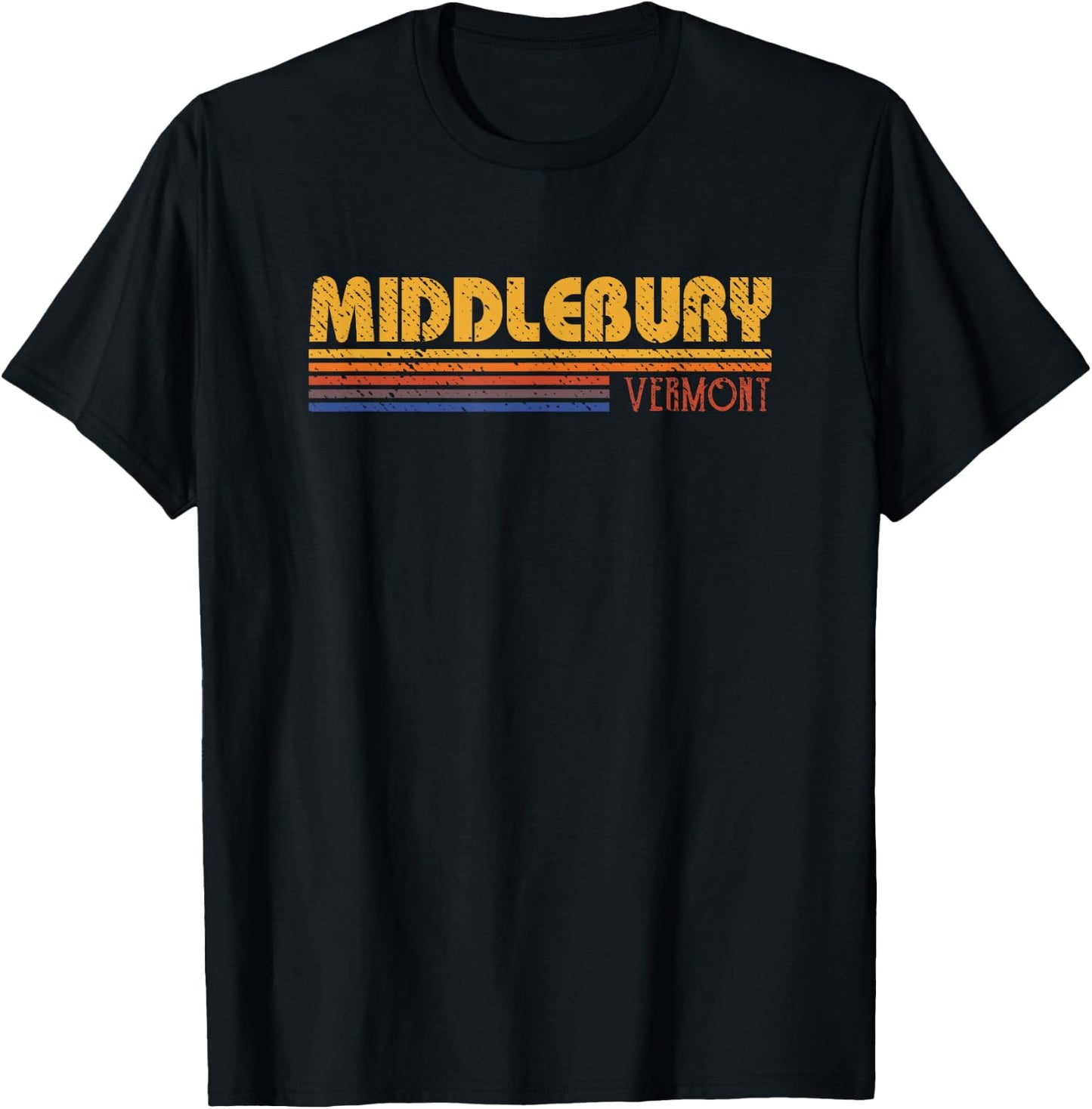 Retro Middlebury Vermont 80s Style T-Shirt - T-Shirt | Black