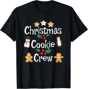 Bakers Christmas Cookie Crew Family Baking Team Holiday Cute T-Shirt - T-Shirt | Black