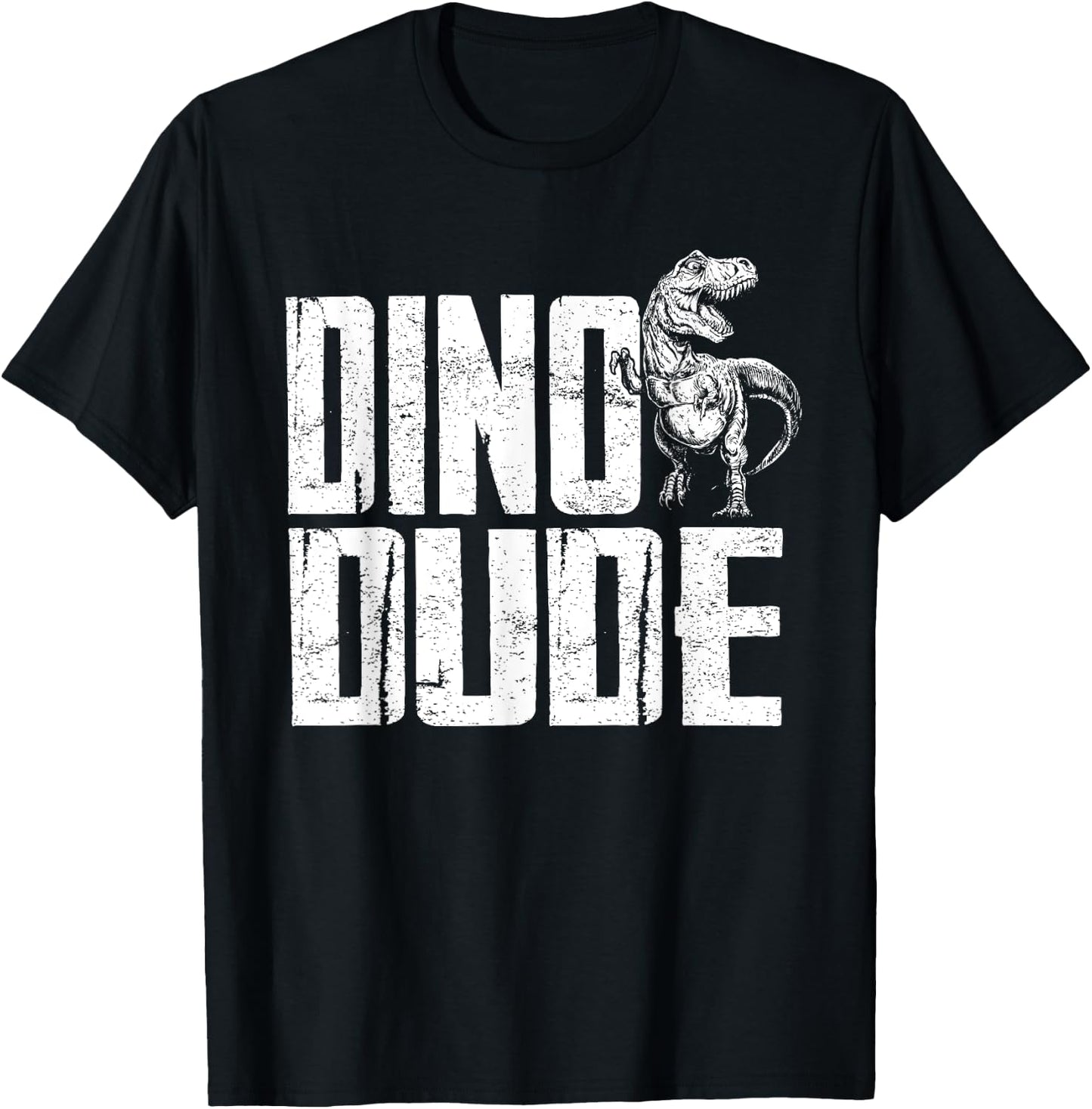 Dino Dude Dinosaur Matching Family T-Rex T-Shirt - T-Shirt | Black