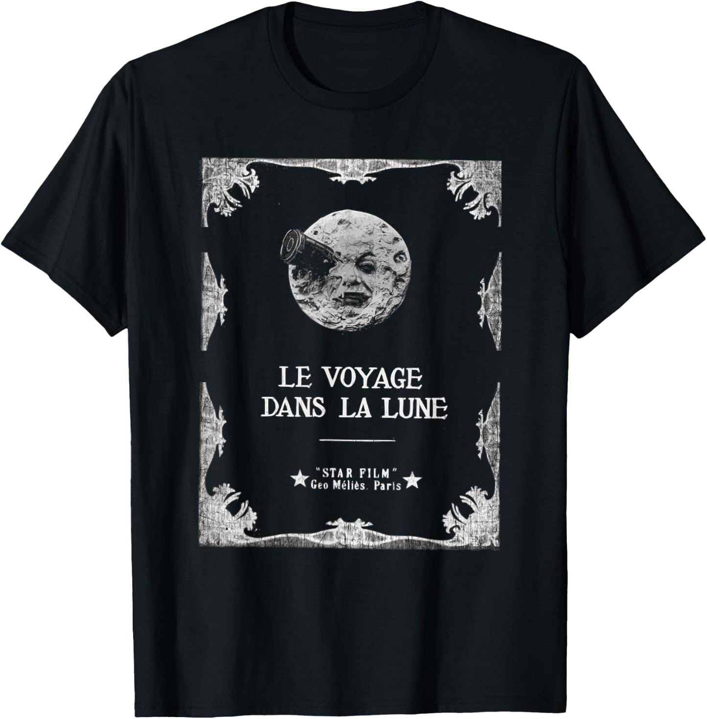 A Trip to the Moon ( Le Voyage dans la Lune) Classic Movie T-Shirt - T-Shirt | Black