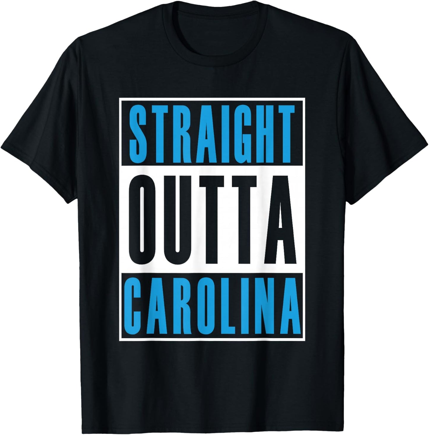 Straight Outta Carolina Men's T Shirt T-Shirt - T-Shirt | Black
