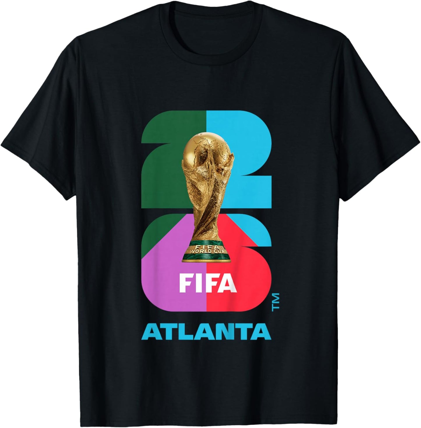 Kids FIFA World CUP26 Atlanta Trophy Color T-Shirt - T-Shirt | Black