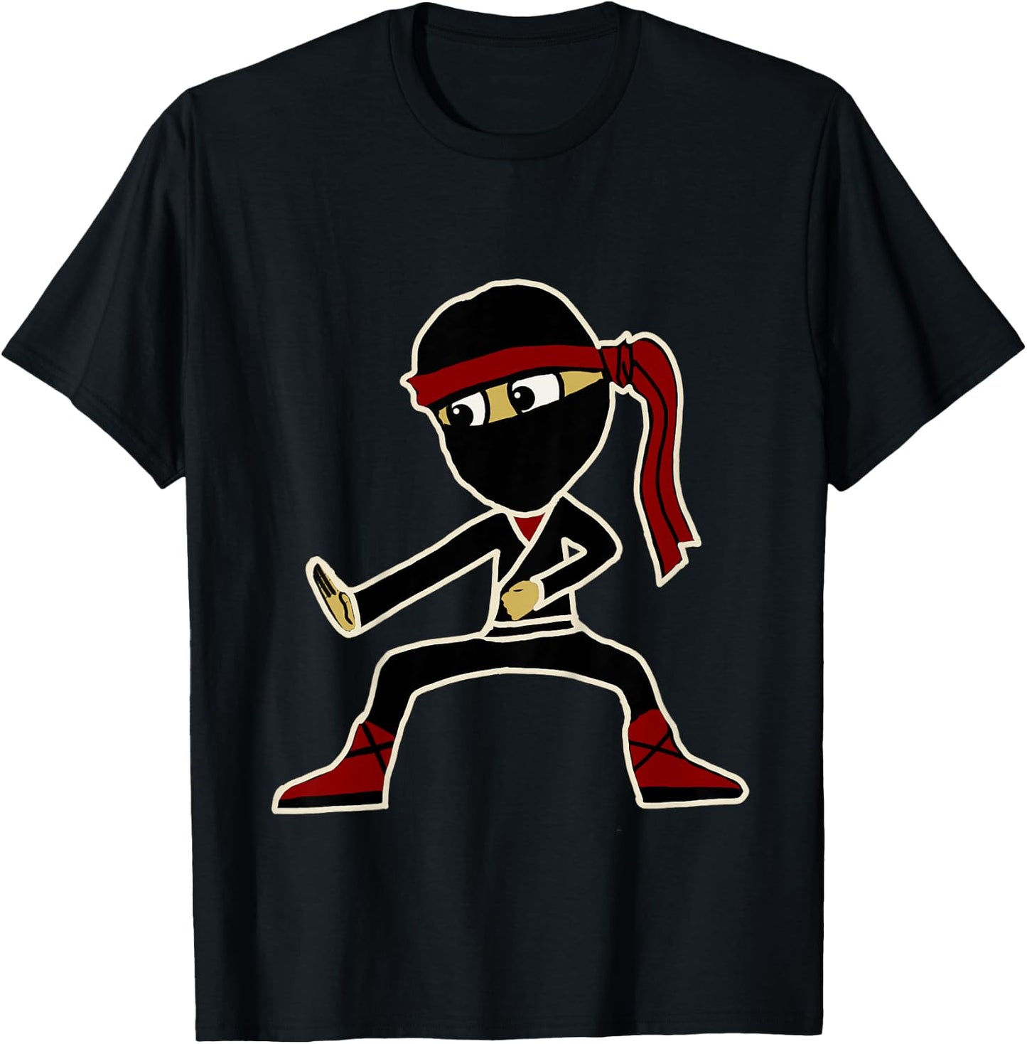 Kids Boys Toddler Cute Ninja for kids who like Ninjas T-Shirt - T-Shirt | Black