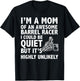 Barrel Racing Mom...Barrel Racing Shirt - Rodeo Horse Riding T-Shirt - T-Shirt | Black