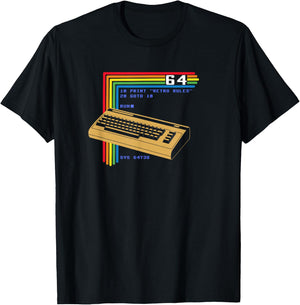 Retro Computer C64 T-Shirt - T-Shirt | Black