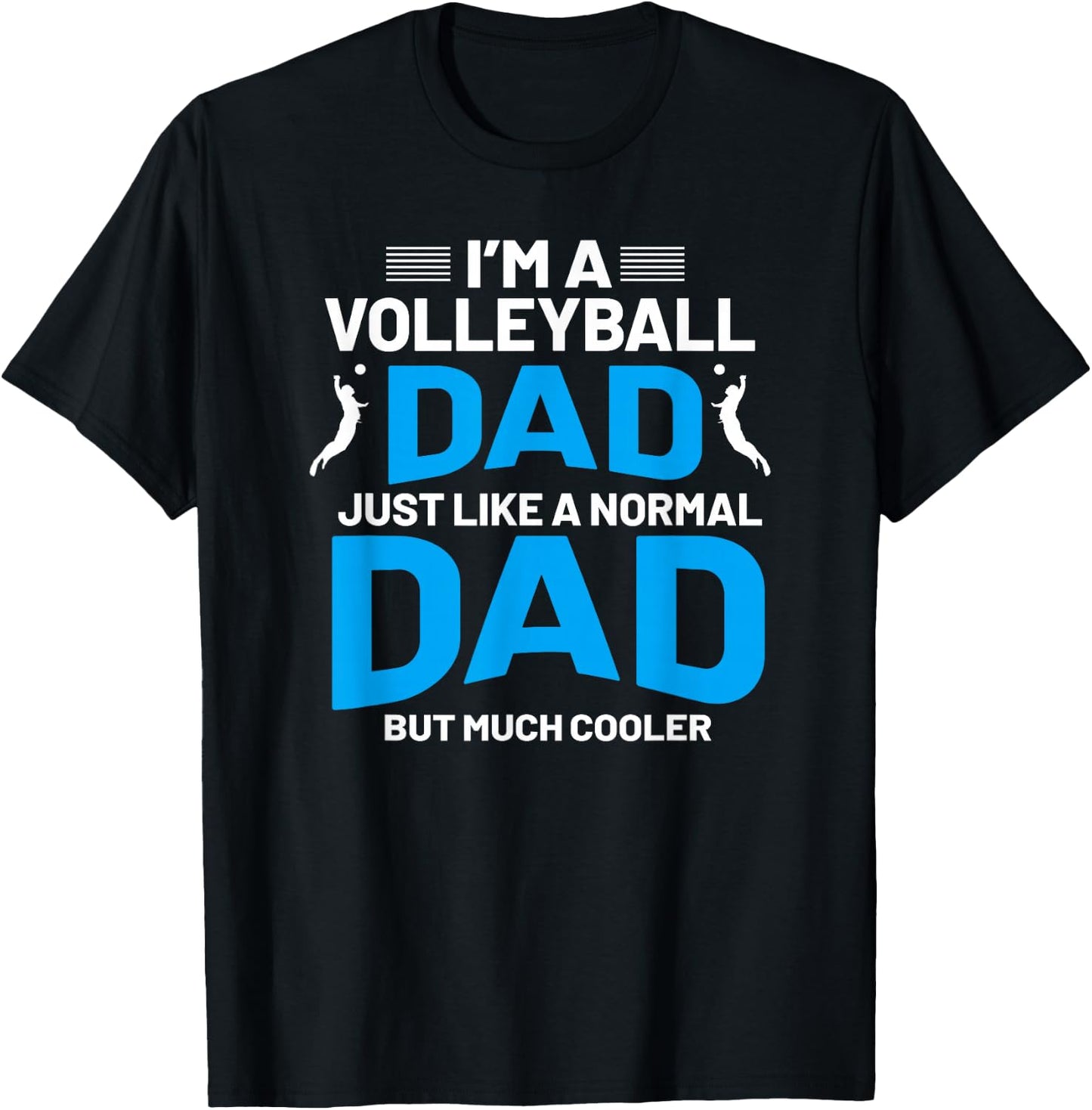 Cute Funny Volleyball Gift Dads and Men T-Shirt - T-Shirt | Black