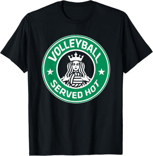 Volleyball Served Hot - Great Volleyball Player T-Shirt - T-Shirt | Black