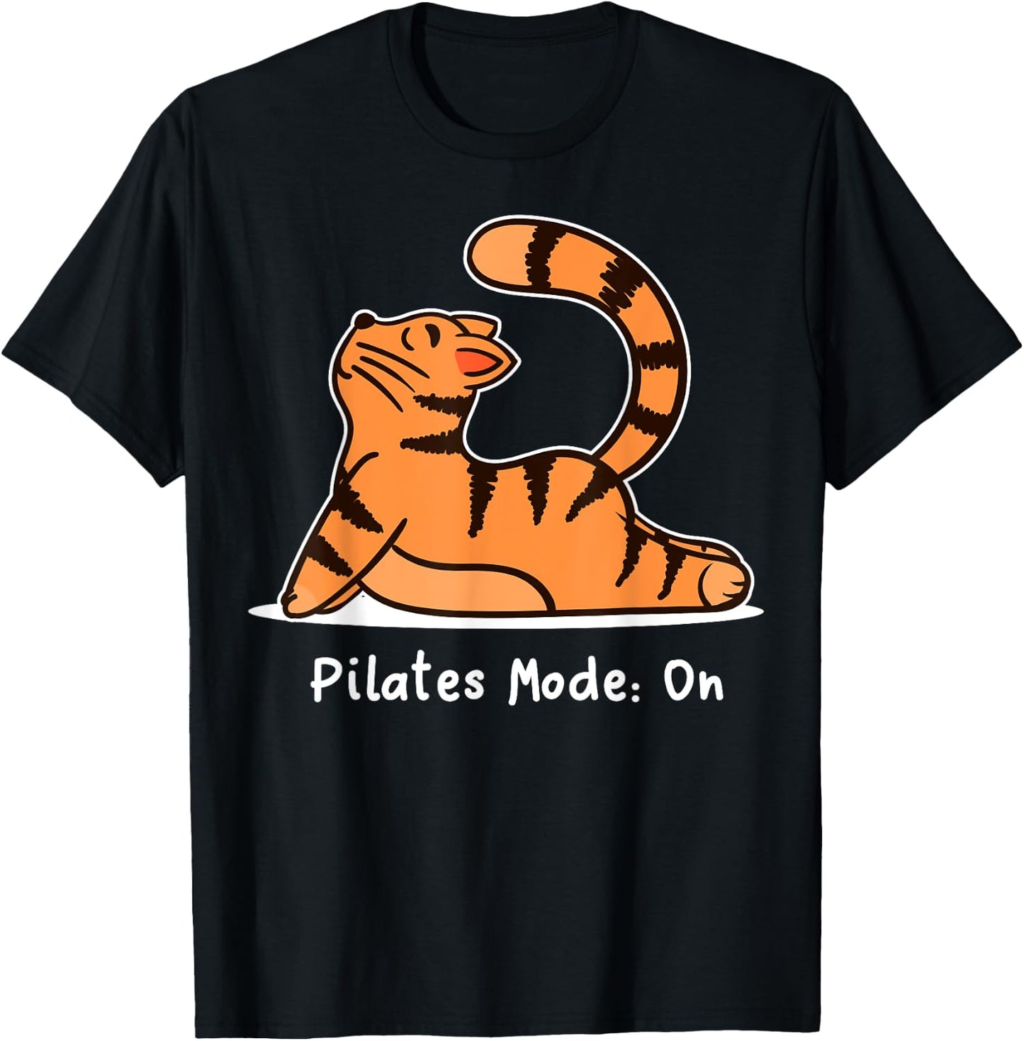 Cute Kitten Cat Pilates Fitness Training Workout T-Shirt - T-Shirt | Black
