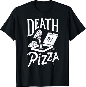Death by Pizza funny T-Shirt - T-Shirt | Black