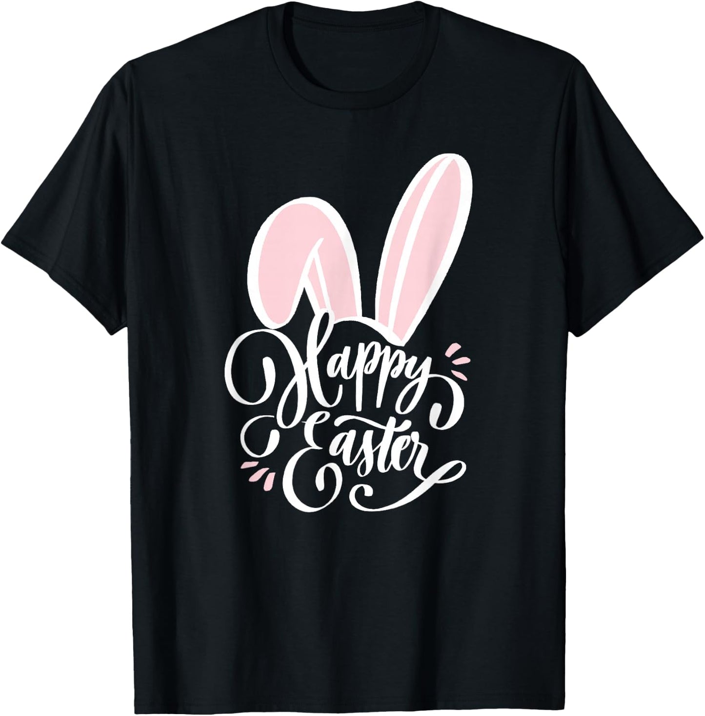 Happy Easter Bunny , Men and Kids to Hunt Eggs Small T-Shirt - T-Shirt | Black