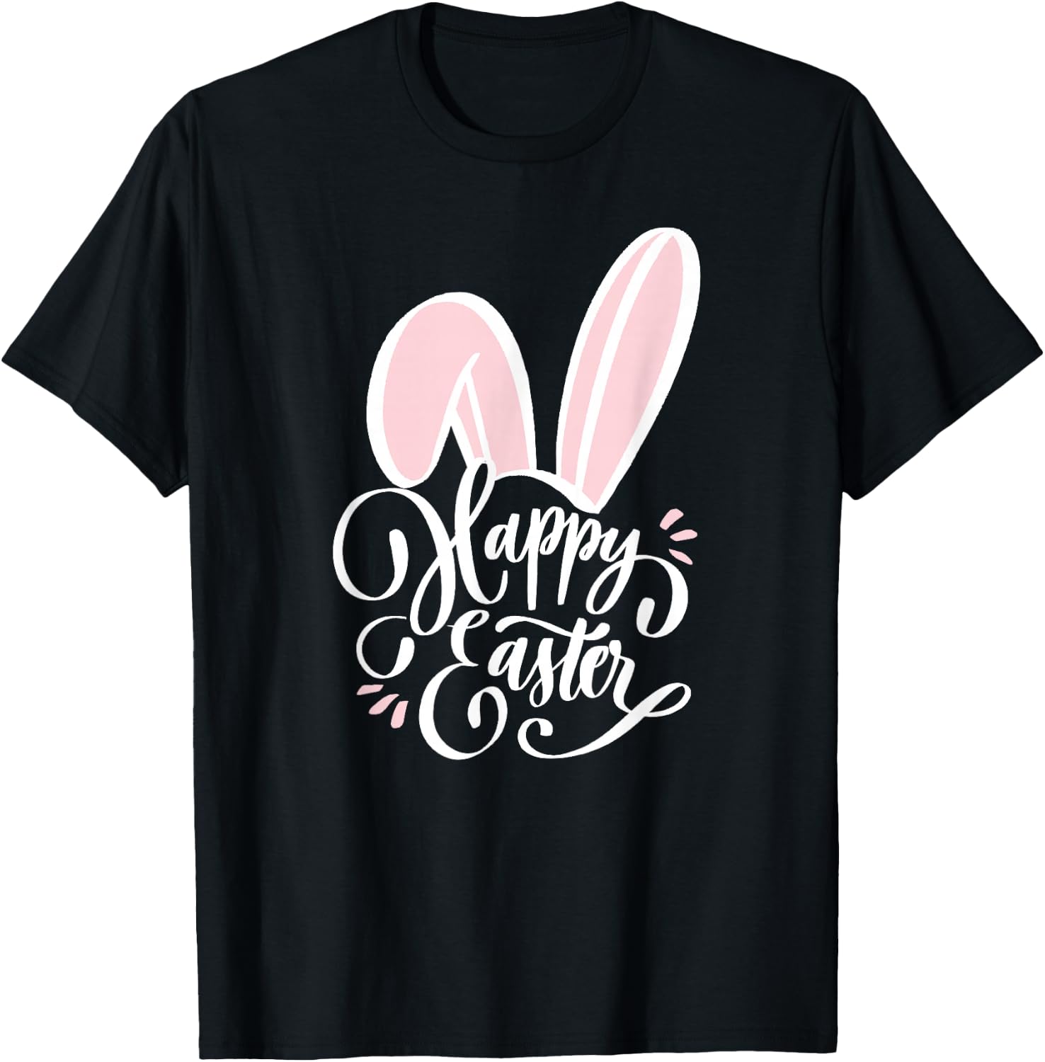 Happy Easter Bunny , Men and Kids to Hunt Eggs Small T-Shirt - T-Shirt | Black