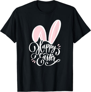 Happy Easter Bunny , Men and Kids to Hunt Eggs Small T-Shirt - T-Shirt | Black