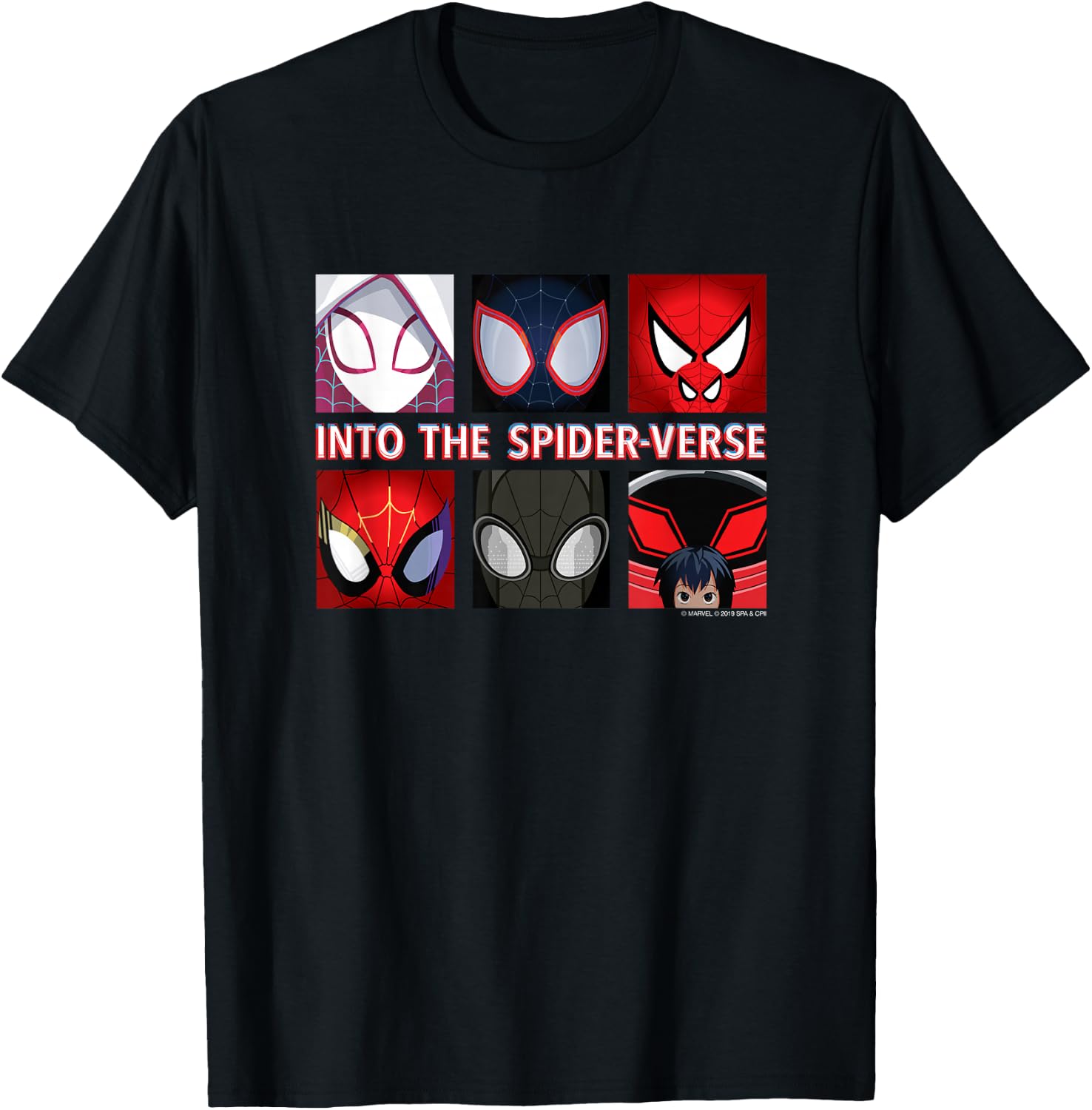 Marvel Spider-Man Into the Spider-Verse Spider-Heroes T-Shirt - T-Shirt | Black