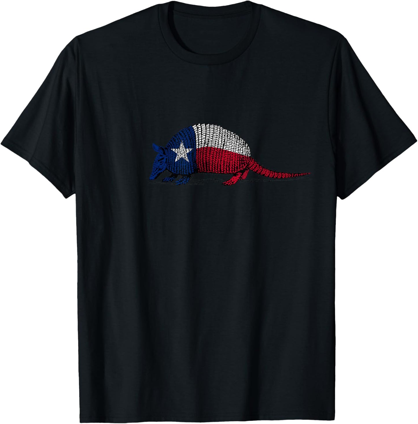 Armadillo Texas Flag T-Shirt - T-Shirt | Black