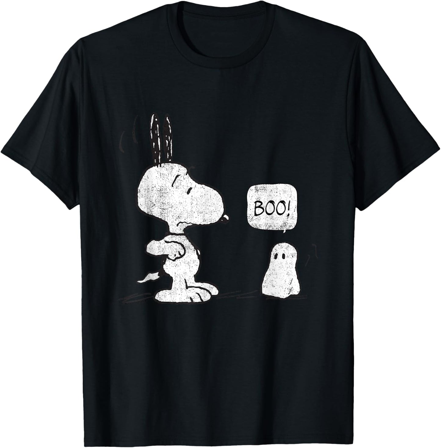 Peanuts Halloween Ghost Fright Snoopy T-Shirt - T-Shirt | Black