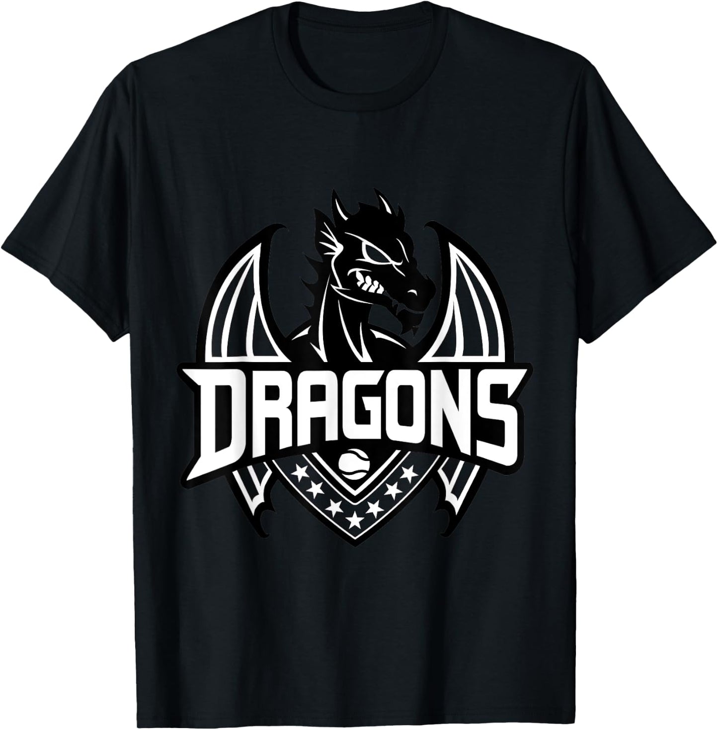 Dragons Baseball T-Shirt - T-Shirt | Black