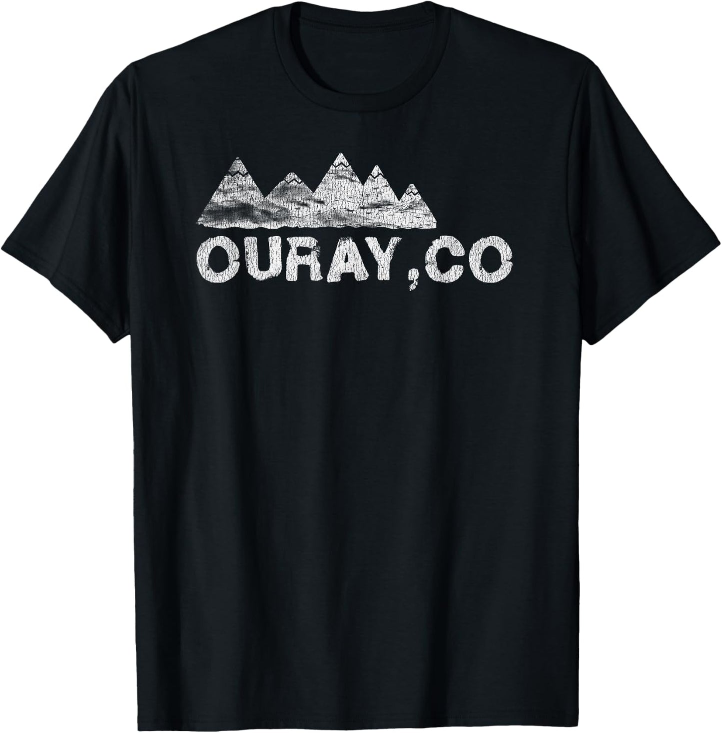 Cool Retro Grunge Ouray CO T-Shirt - T-Shirt | Black
