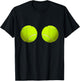 Tennis Ball Boobs Funny Sport Lovers Hilarious T-Shirt - T-Shirt | Black