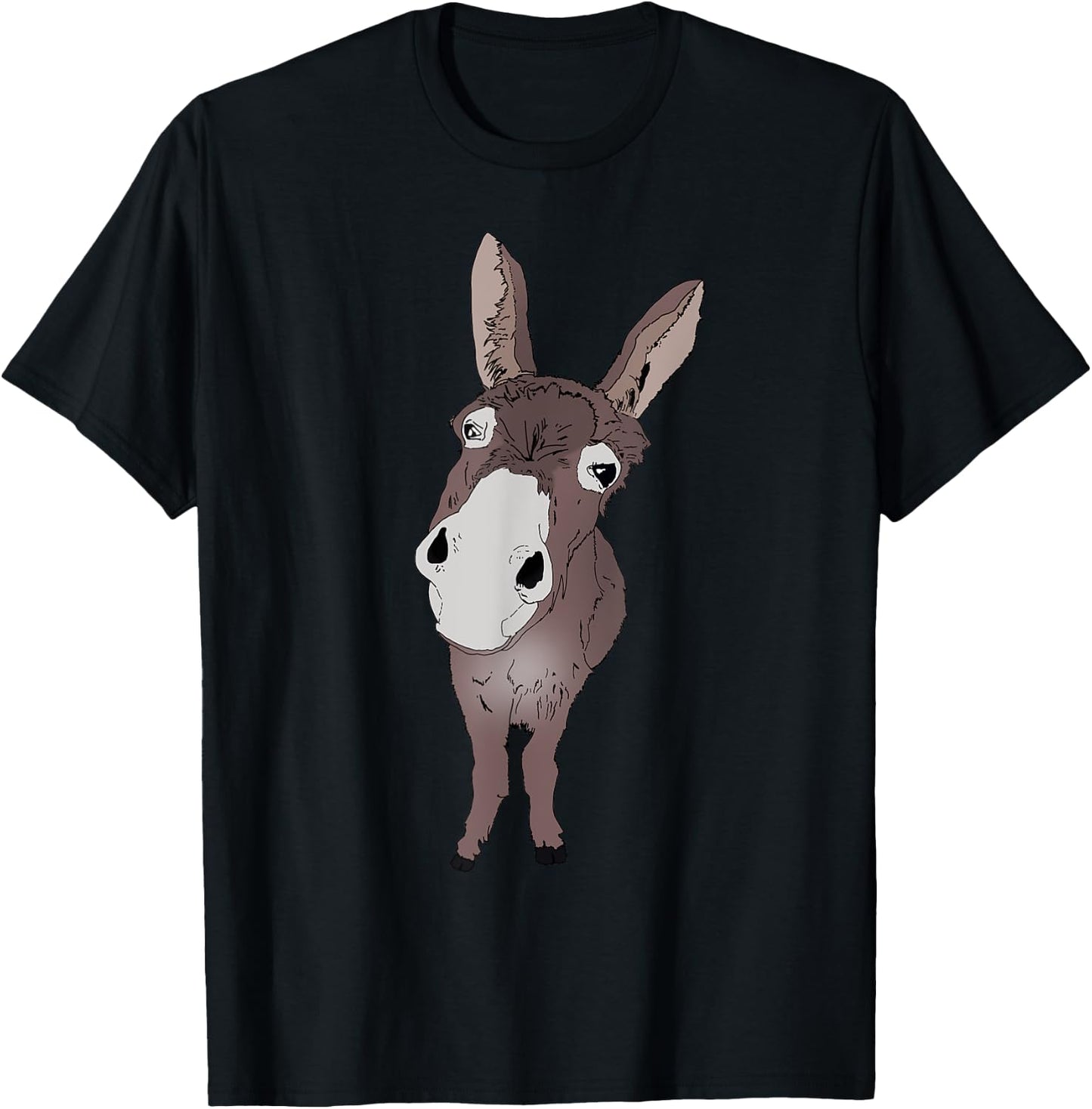 Funny looking Donkey Gift for Donkeys & Horses T-Shirt - T-Shirt | Black