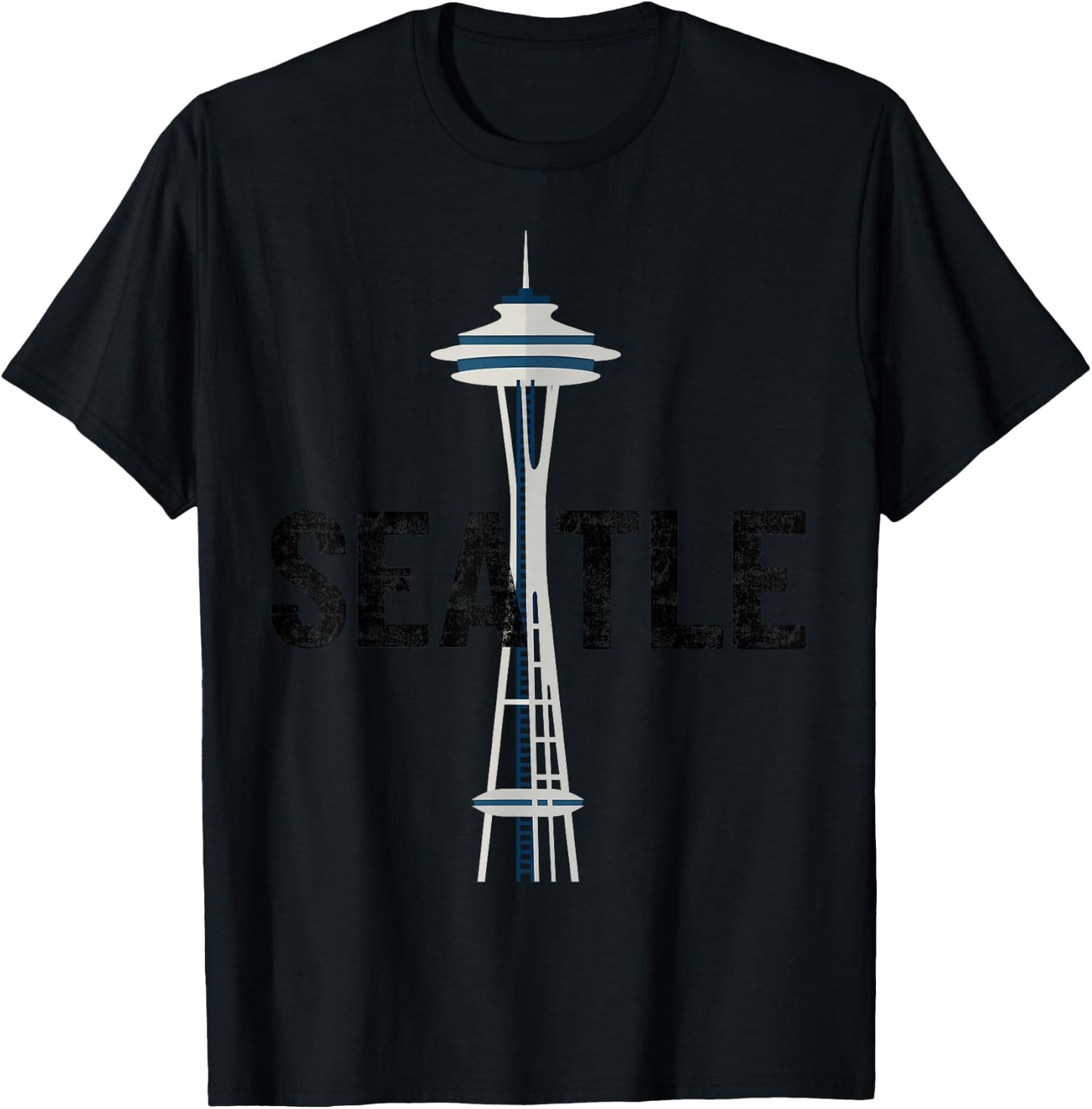 Cool Seattle Space Needle Traveler Souvenir Washington State T-Shirt - T-Shirt | Black