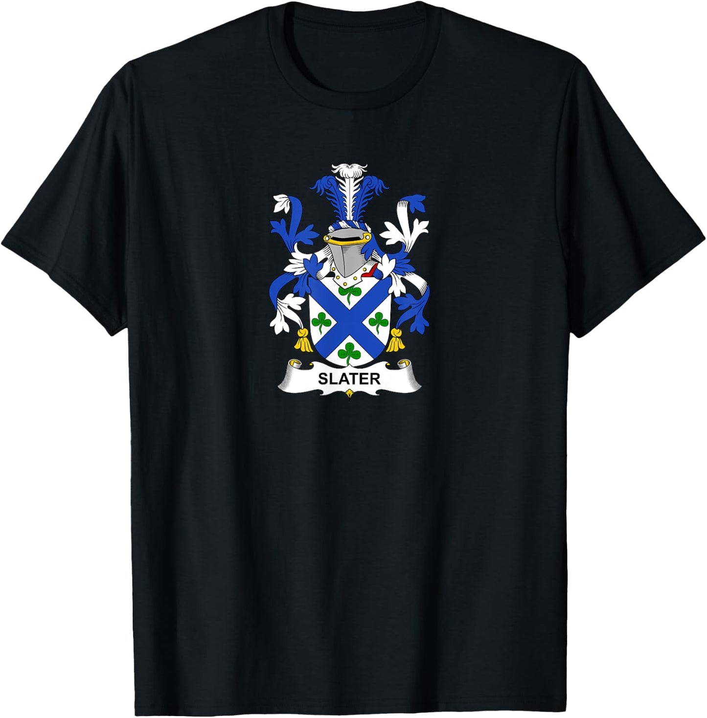 Slater Coat of Arms - Family Crest T-Shirt - T-Shirt | Black