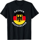 Aachen Germany DE German Heritage & Pride Flag Badge T-Shirt - T-Shirt | Black