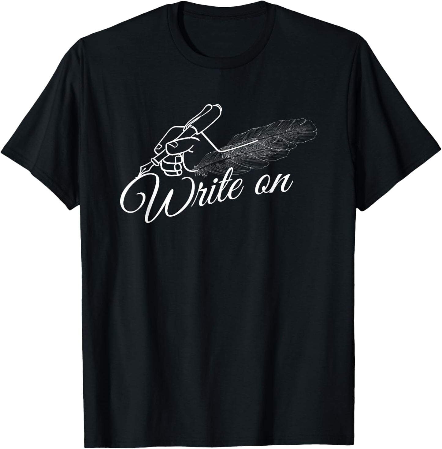 Writing on Graphic Funny Authors Gift T-Shirt - T-Shirt | Black