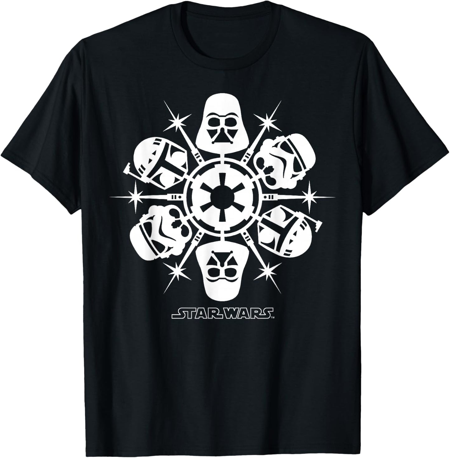 Star Wars Dark Side Snowflake Christmas T-Shirt - T-Shirt | Black