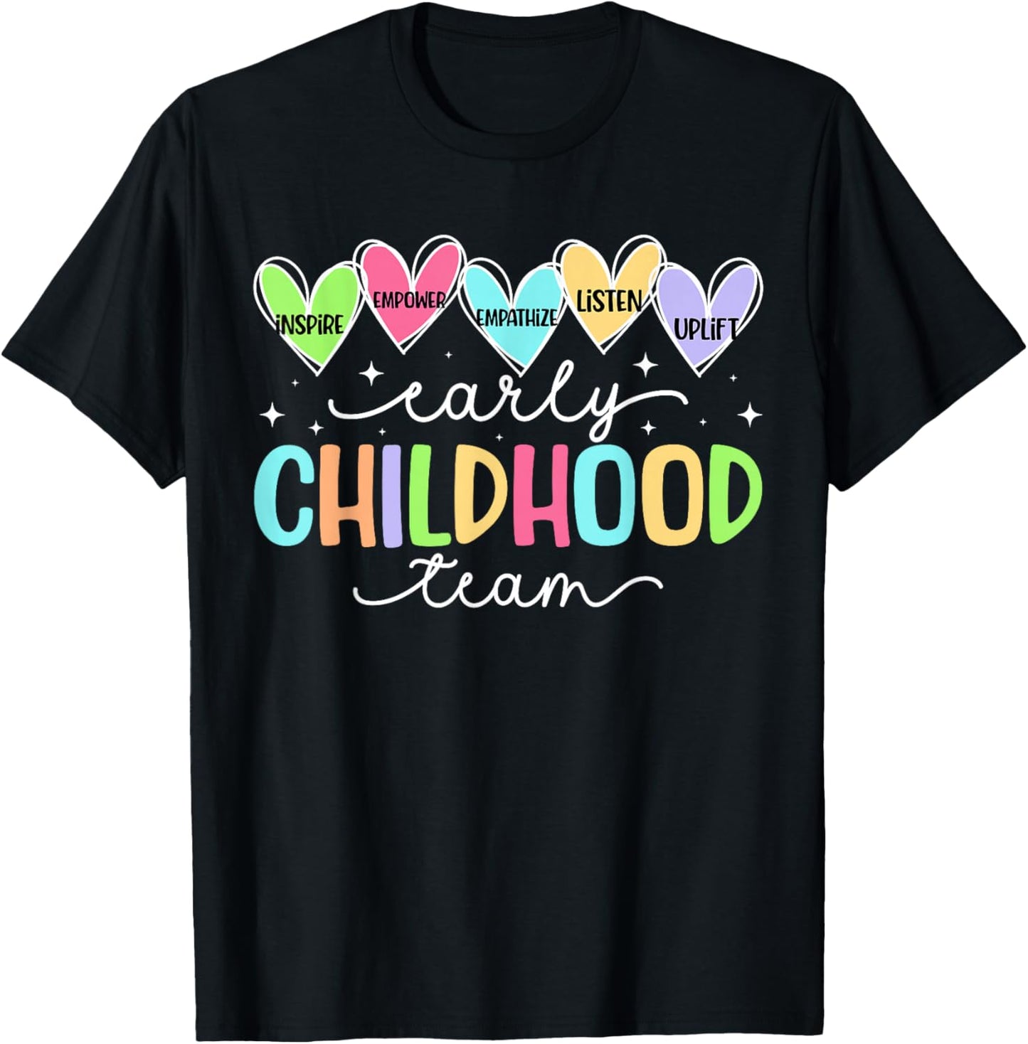 Early Childhood Team Early Childhood Teacher Squad T-Shirt - T-Shirt | Black
