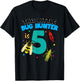 This Little Bug Hunter is 5 Insect 5th Birthday Girls Boys T-Shirt - T-Shirt | Black