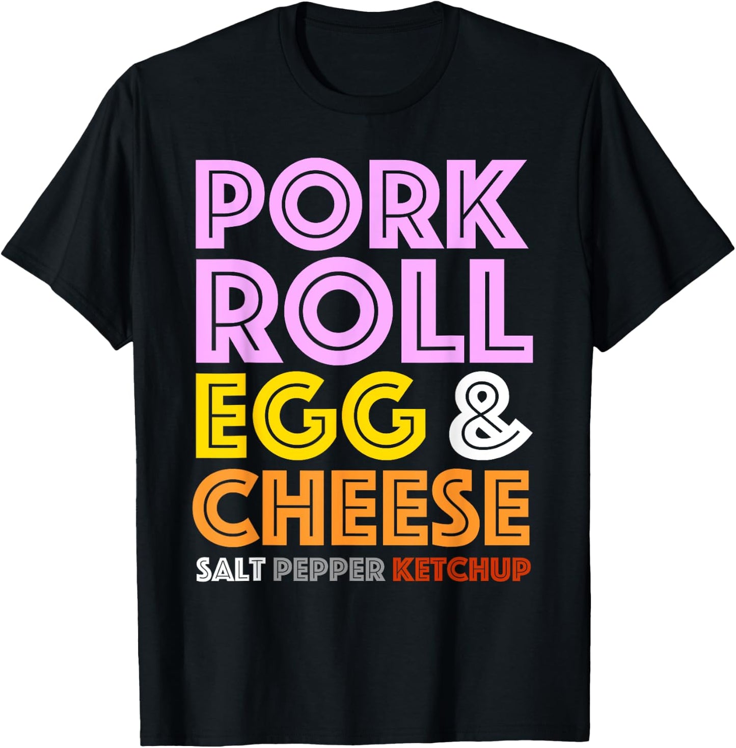 Pork Roll - New Jersey Pork Roll Egg and Cheese T-Shirt - T-Shirt | Black