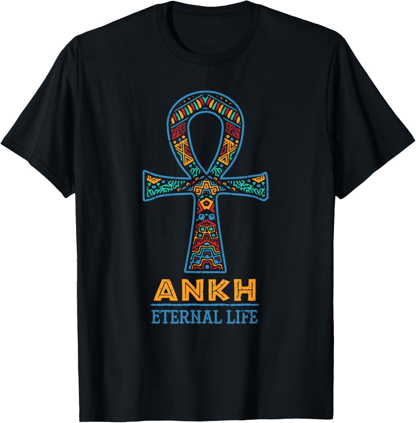Black History African American Ankh Cross Juneteenth T-Shirt - T-Shirt | Black