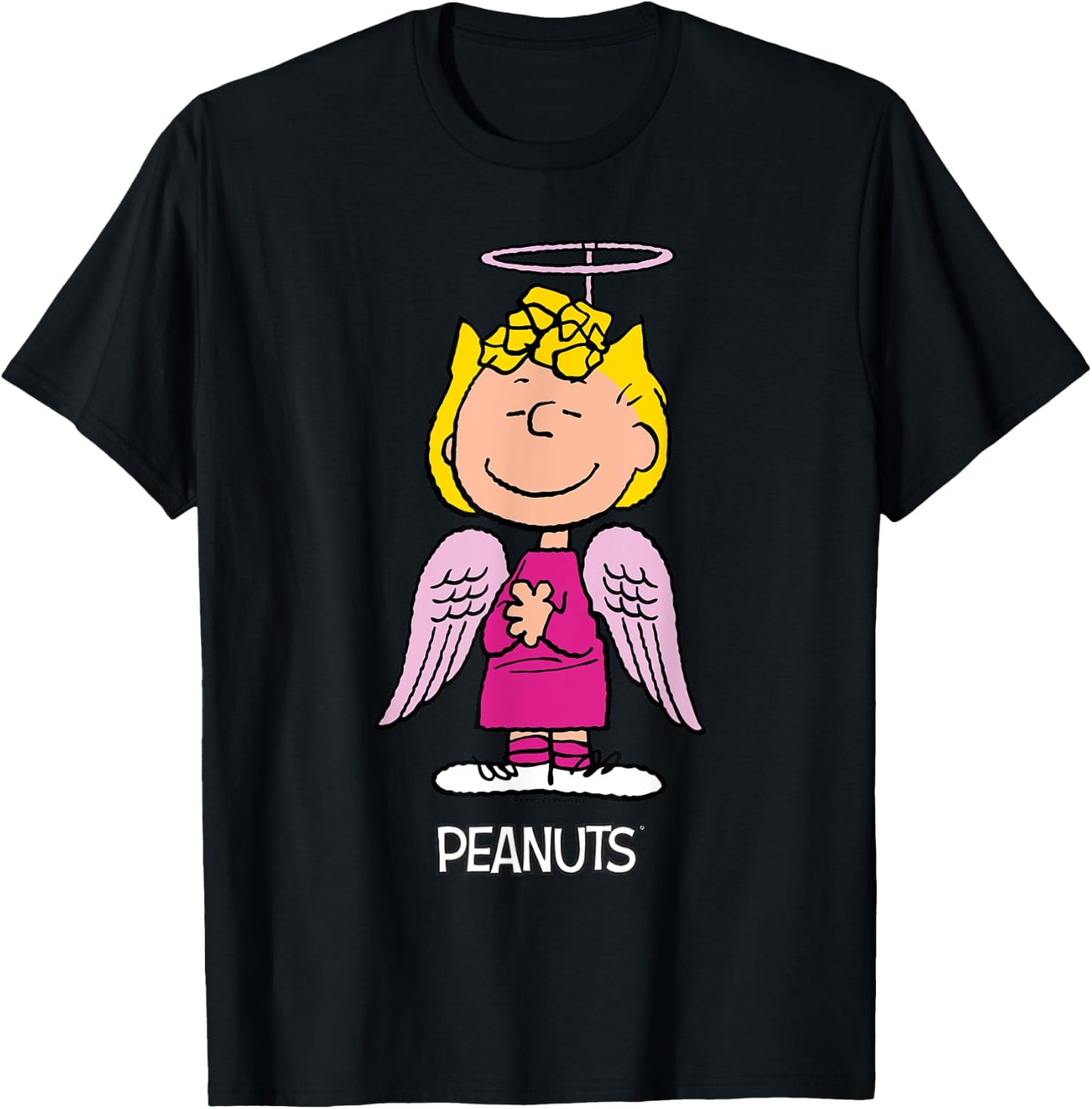 Peanuts Halloween Angel Sally Brown T-Shirt - T-Shirt | Black