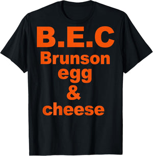 B.E.C Brunson Egg & Cheese (ON Back) T-Shirt - T-Shirt | Black