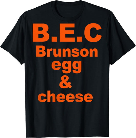 B.E.C Brunson Egg & Cheese (ON Back) T-Shirt - T-Shirt | Black