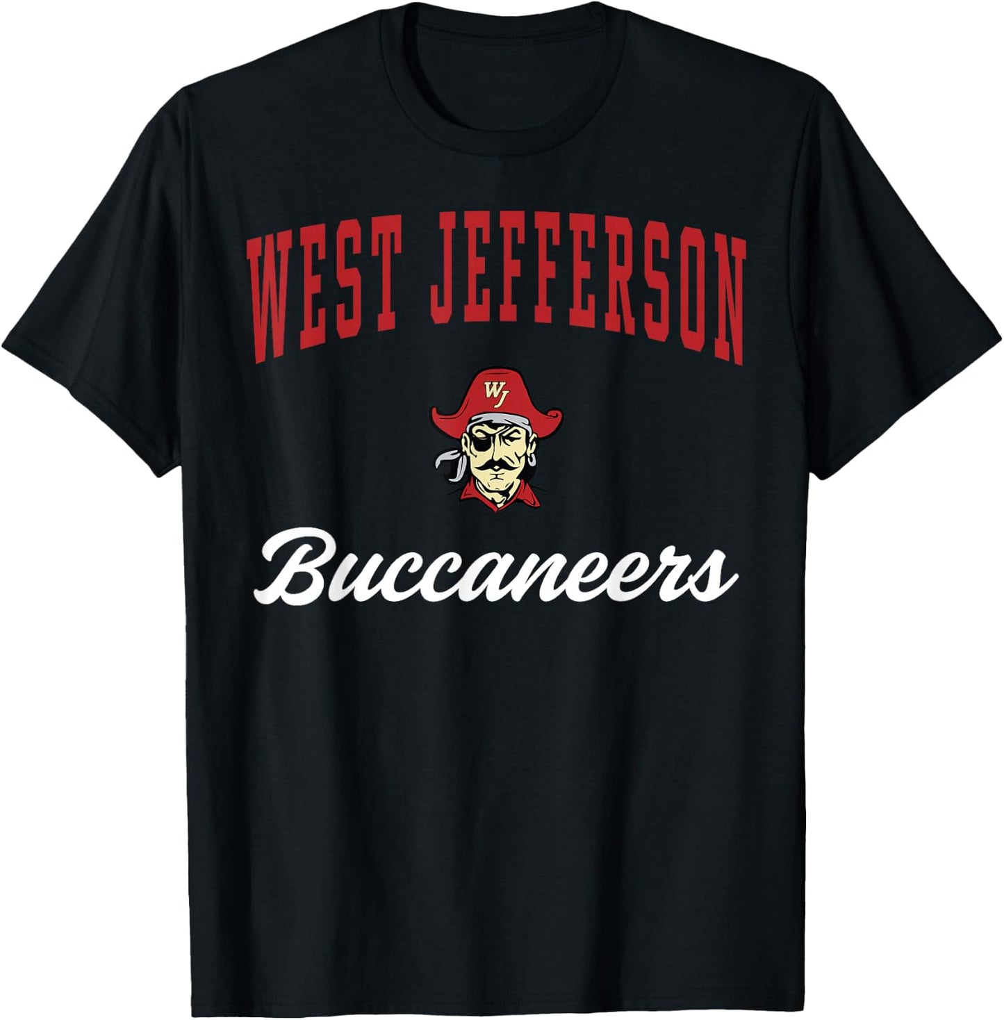 West Jefferson High School Buccaneers C3 T-Shirt - T-Shirt | Black