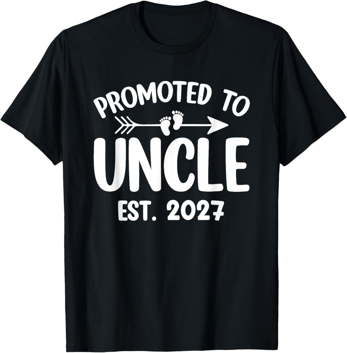 Promoted to Uncle 2027 Baby Announcement Soon to Be Uncle T-Shirt - T-Shirt | Black