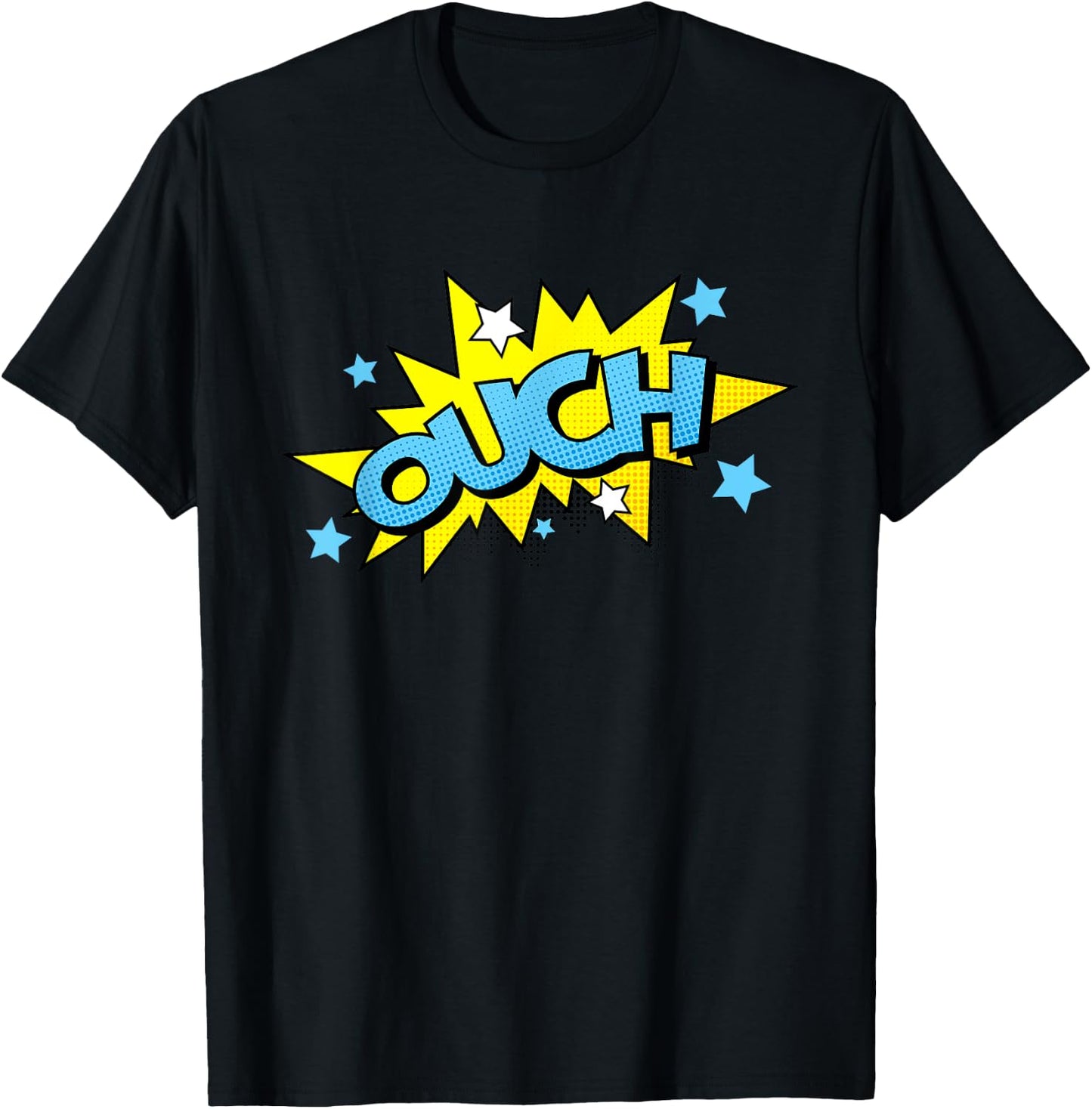 OUCH Comic | Cool Retro Comic Book Gift | Ouch T-Shirt - T-Shirt | Black