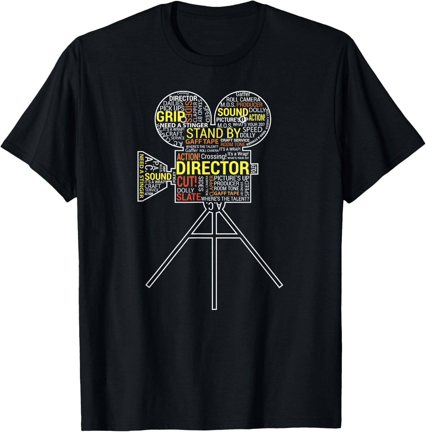 Filmmaker Director, Cinematographer, Film Student T-Shirt - T-Shirt | Black
