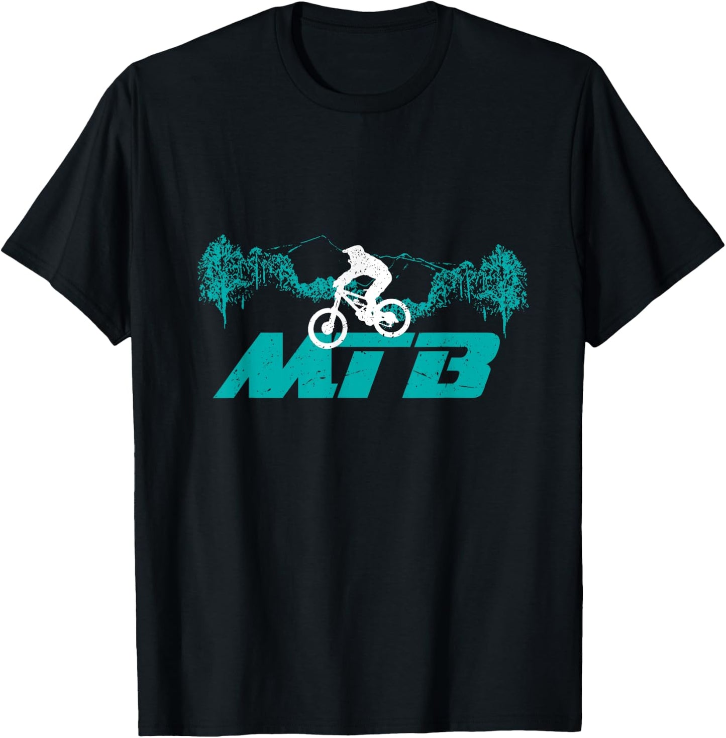 Mountain Bike - MTB Downhill Biking Biker Gift T-Shirt - T-Shirt | Black