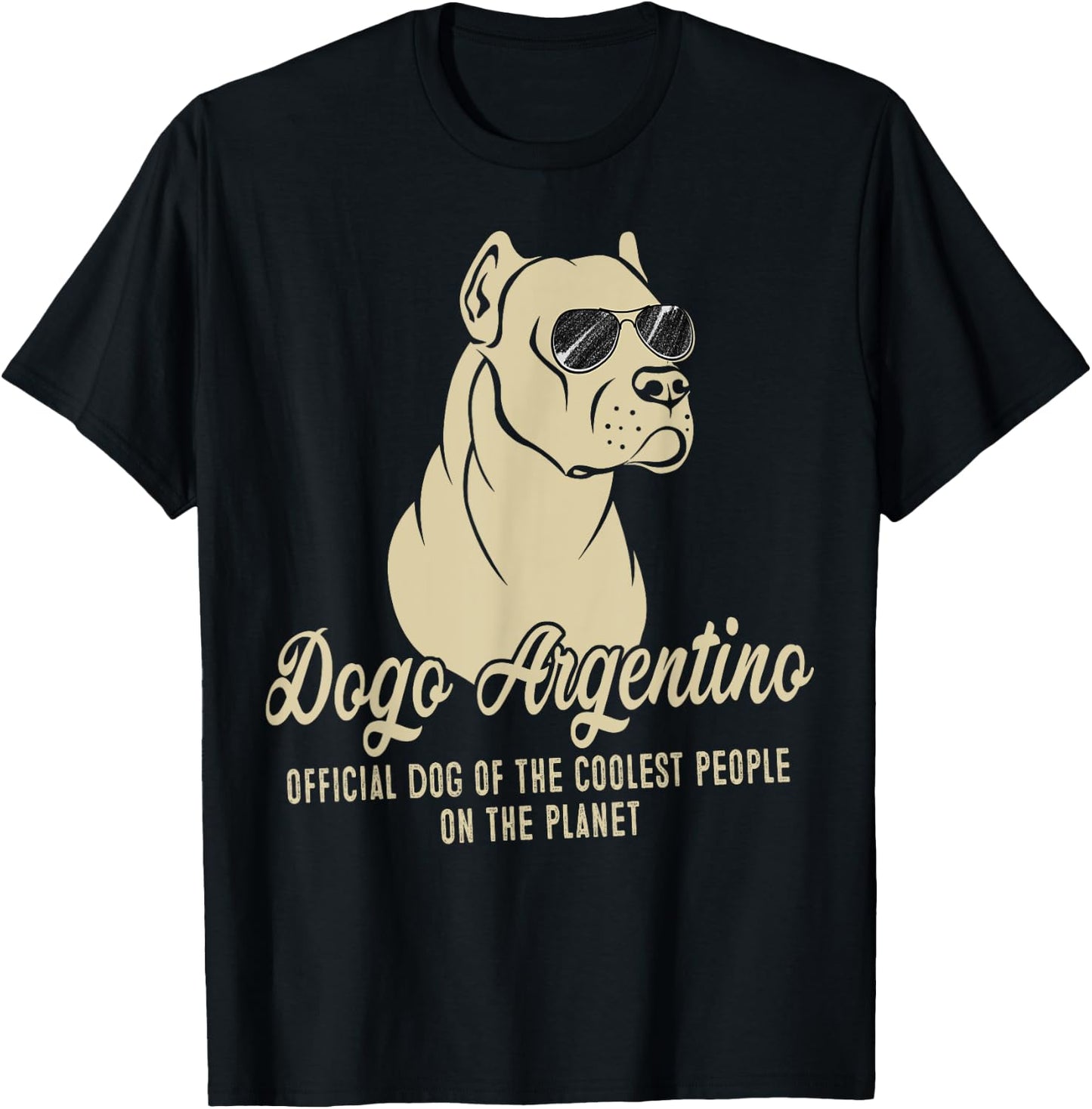 Retro Vintage Dogo Argentino Dog Official Dog On The Planet Men Women Girls Kids T-Shirt - T-Shirt | Black