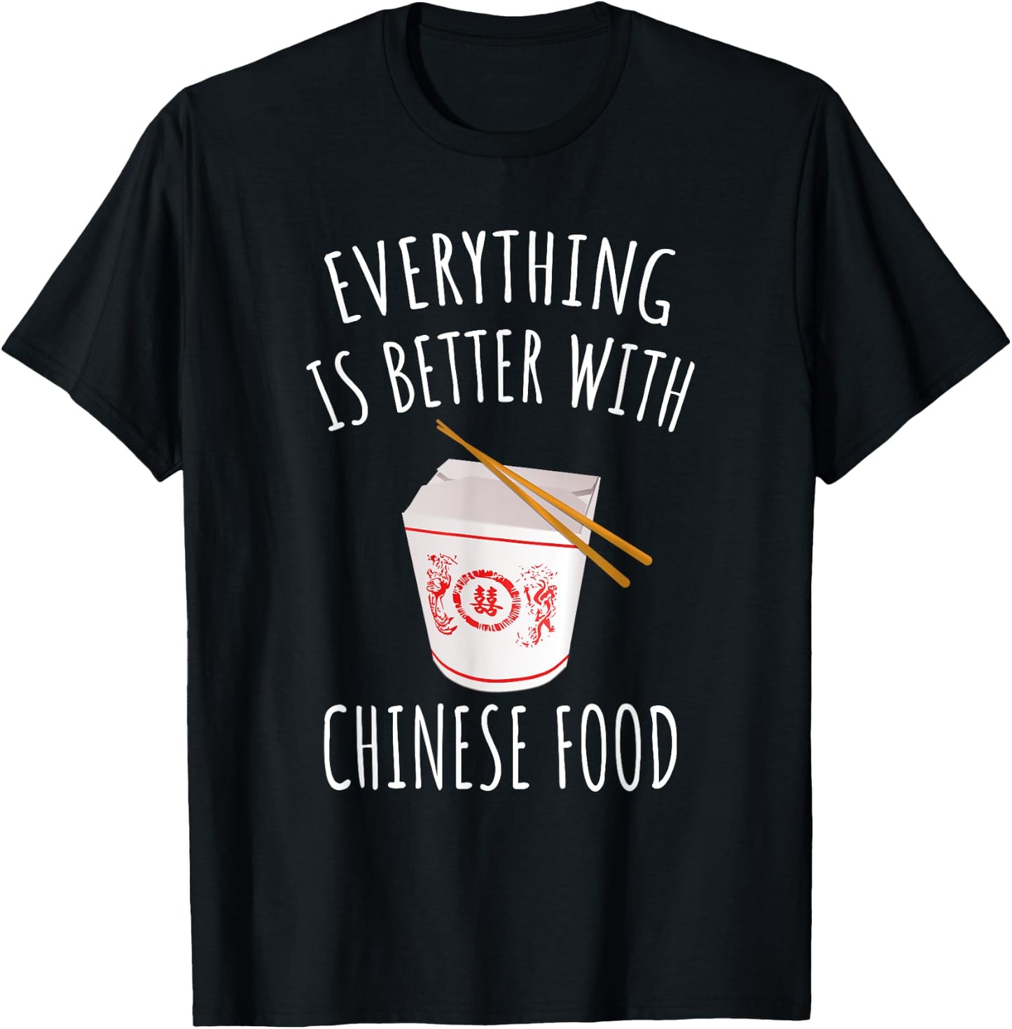 Funny Chinese Food Shirts - Black Chinese Food Christmas - Women's Medium T-Shirt - T-Shirt | Black