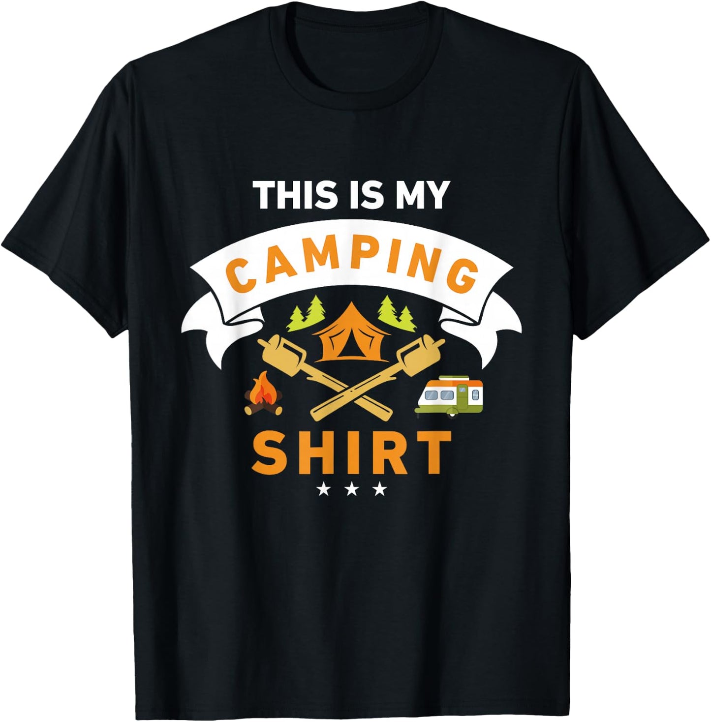 This is My Camping Shirt Funny Camper T-Shirt - T-Shirt | Black